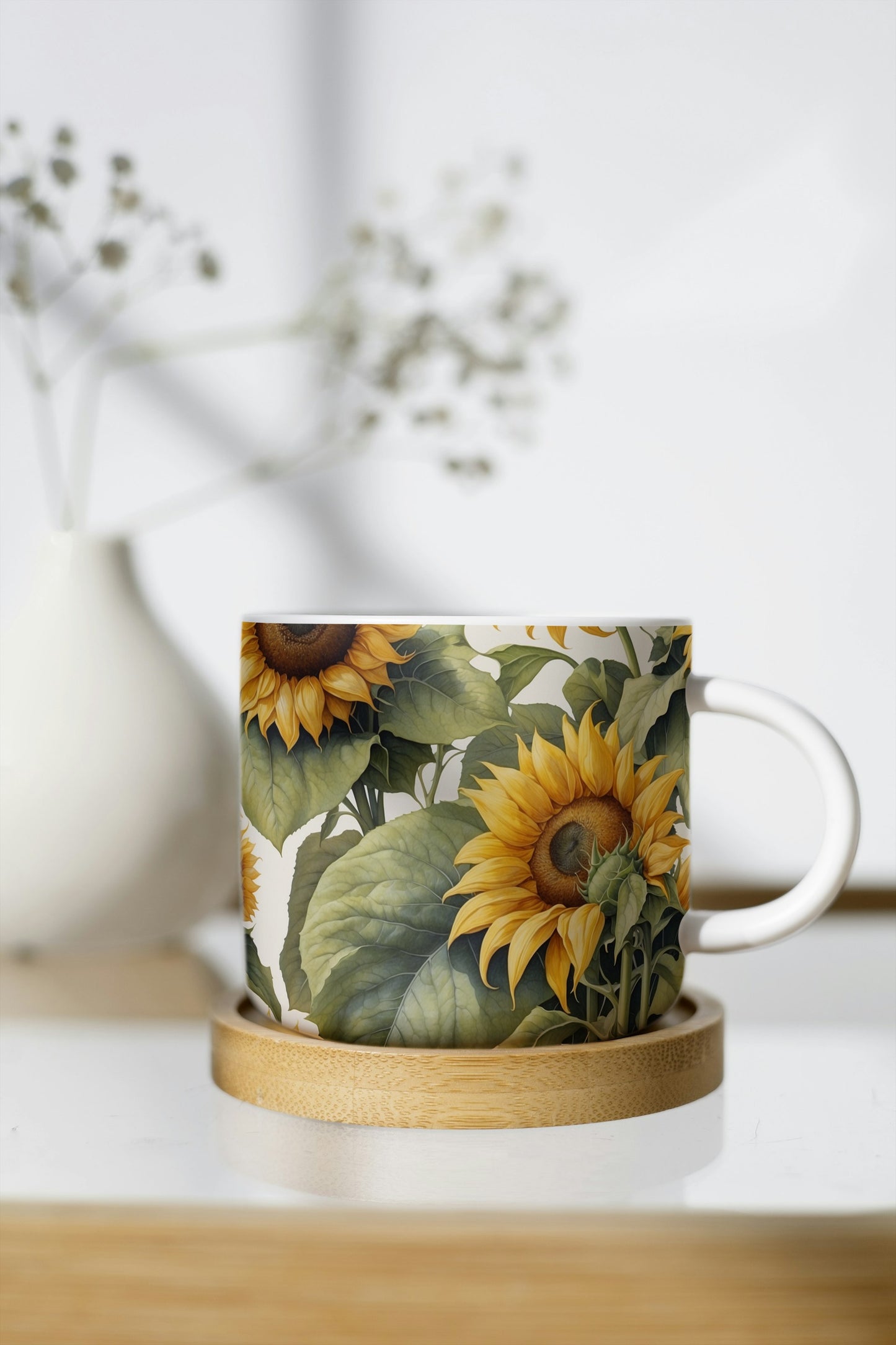 Coffee Mugs with Sunflower print