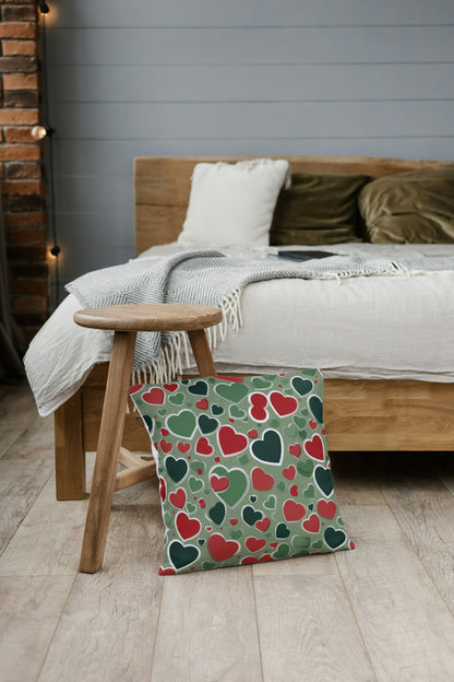 Cushion Cover with Heart print