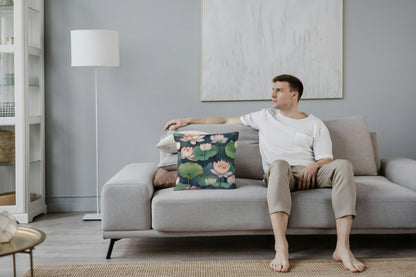 Cushion Cover with lotus print