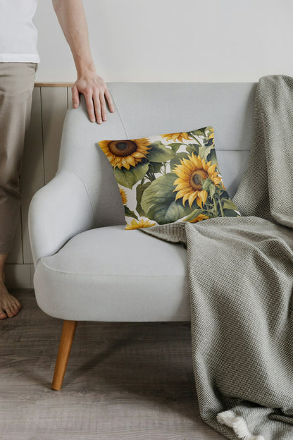 Cushion Cover Sunflower Print