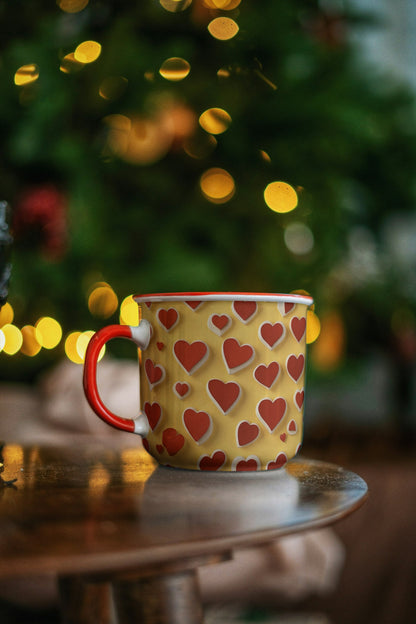 Coffee Mugs with Heart print