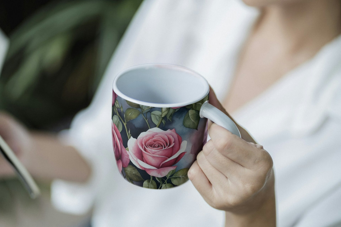 Coffee Mugs with rose print