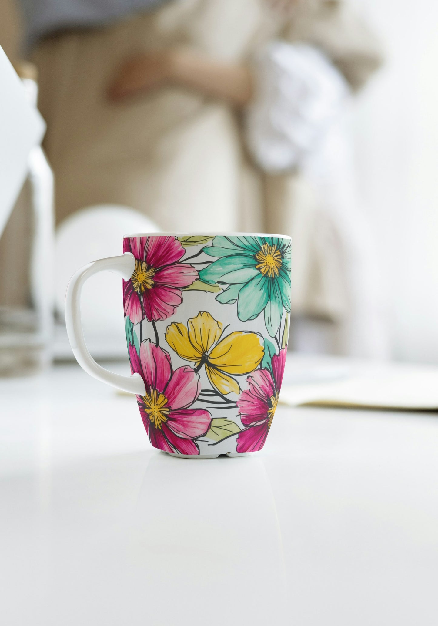 Coffee Mugs with floral print