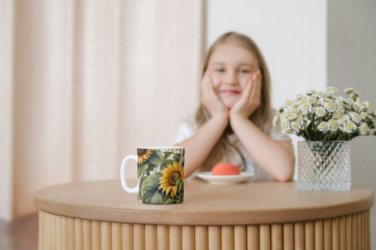 Coffee Mugs with Sunflower print