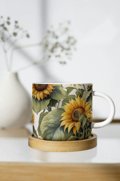 Coffee Mugs with Sunflower print