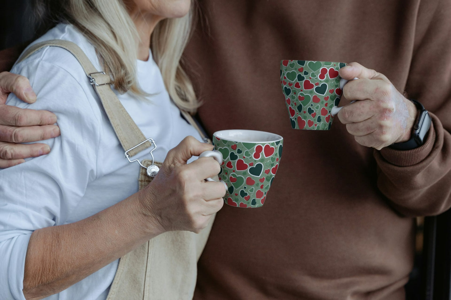 Coffee Mugs with heart shapes