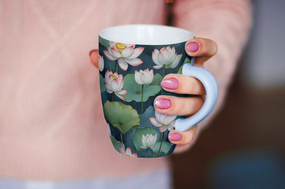 Coffee Mugs with Lotus flower print