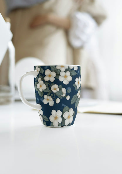 Coffee Mugs with Floral print (Blue)