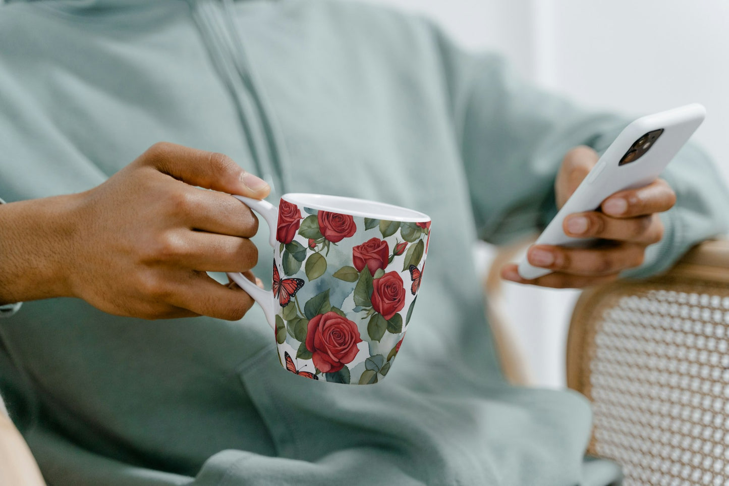 Coffee Mugs with rose print