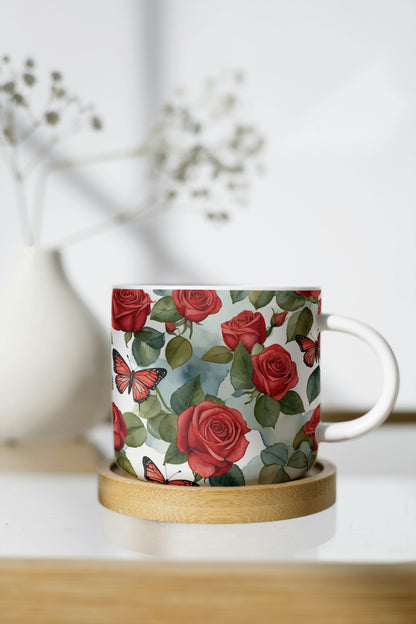 Coffee Mugs with rose print