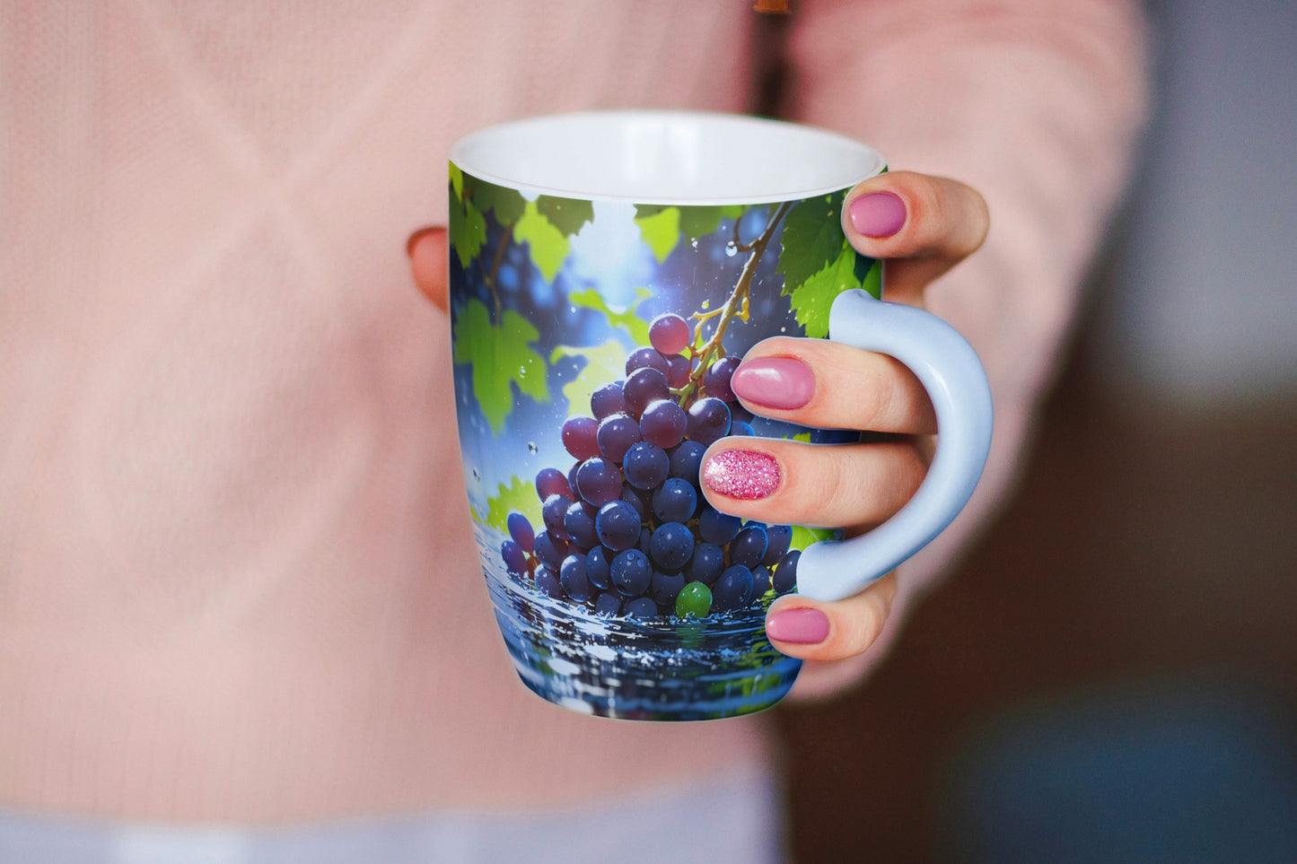 Coffee Mugs with grapes print