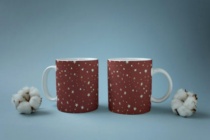 Coffee mugs with mini star print