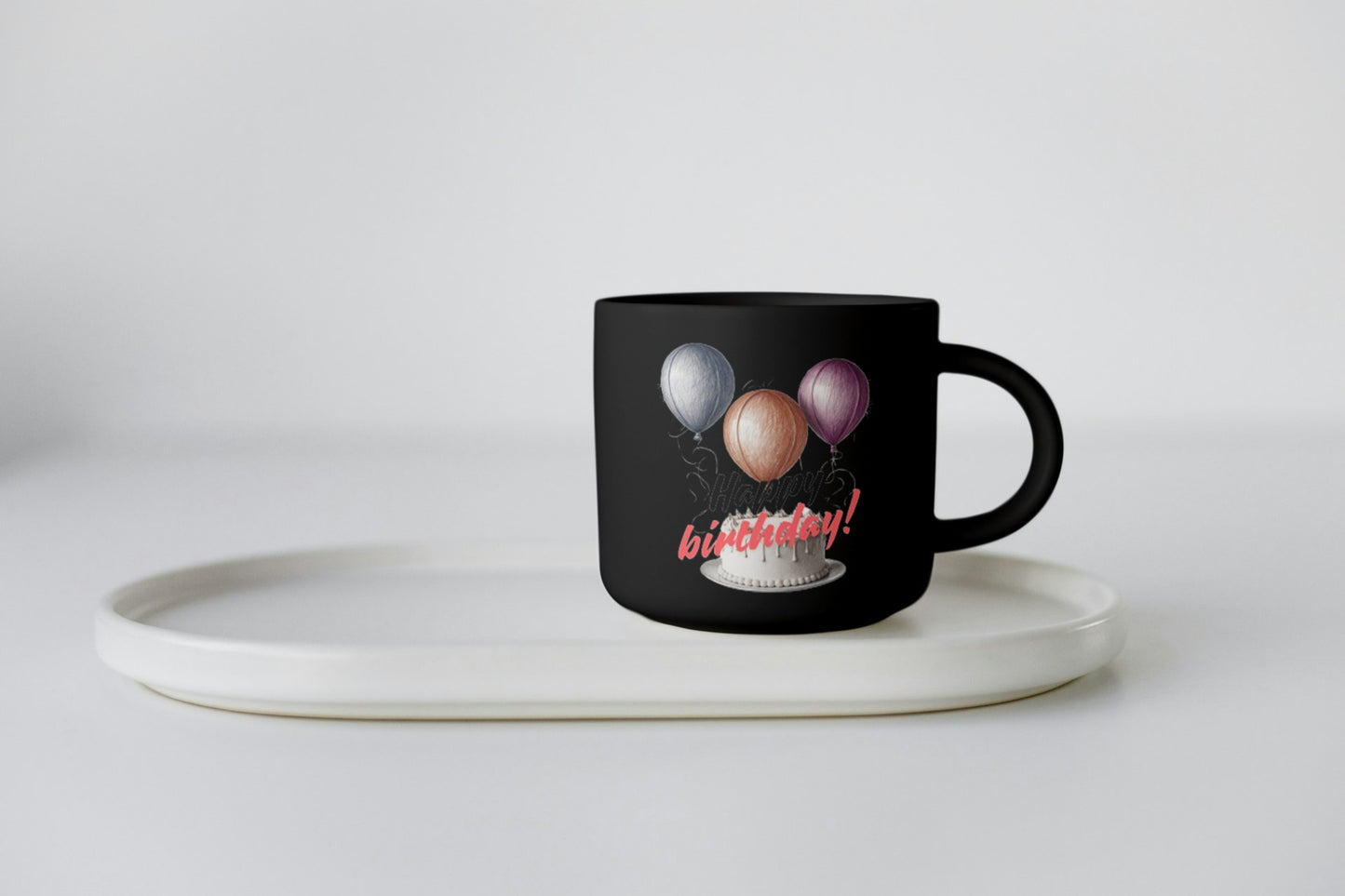 Coffee Mugs with Birthday balloons